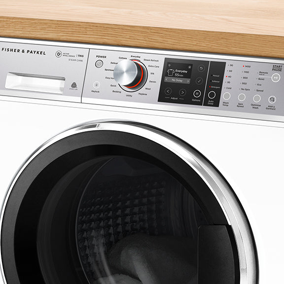 Fisher & Paykel 11kg Series 9 Front Loader Washer, ActiveIntelligence, Steam Care