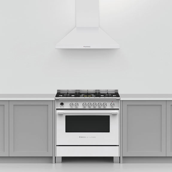 Fisher & Paykel 90cm Dual Fuel Freestanding Cooker - White