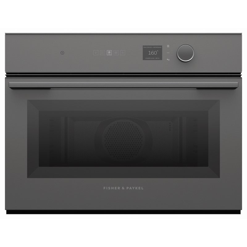 Fisher & Paykel 60cm Minimal Compact Combi-Microwave Oven - Grey Glass