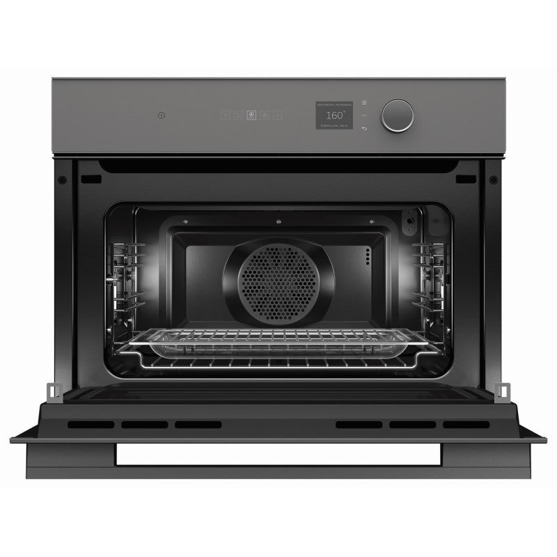 Fisher & Paykel 60cm Minimal Compact Combi-Microwave Oven - Grey Glass
