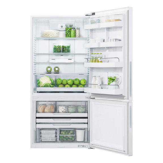 Fisher & Paykel 519 Litre Right Hinge Bottom Mount Fridge - White