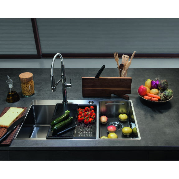 Franke Box Centre Double Bowl Sink with Hof Kit