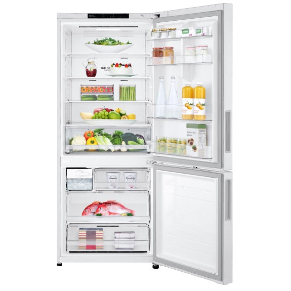 LG 420 Litre Bottom Mount Refrigerator - White