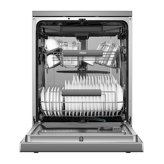 Haier 60cm Freestanding Dishwasher with Steam - Satina