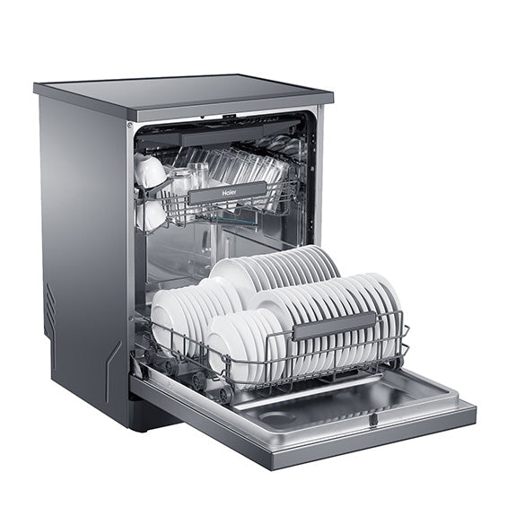 Haier 60cm Freestanding Dishwasher with Steam - Satina