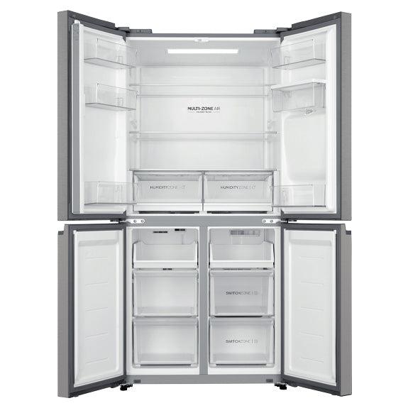 Haier 508 Litre Quad Door Refrigerator - Stainless Steel