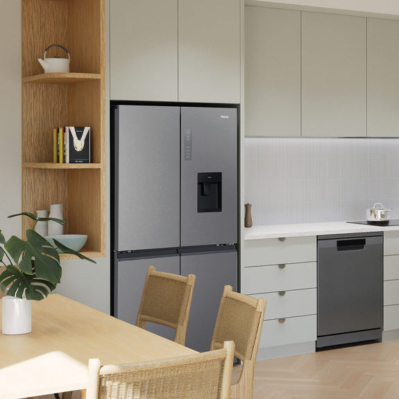 Haier 508 Litre Quad Door Refrigerator - Stainless Steel
