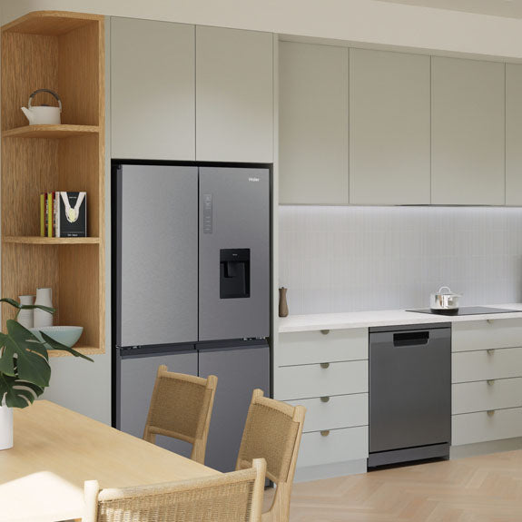 Haier 507 Litre Quad Door Refrigerator - Stainless Steel