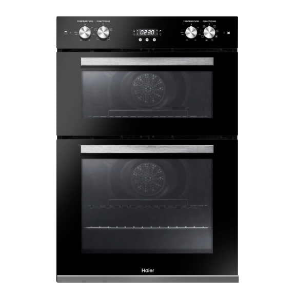 Haier 60cm Double Electric Oven - Black