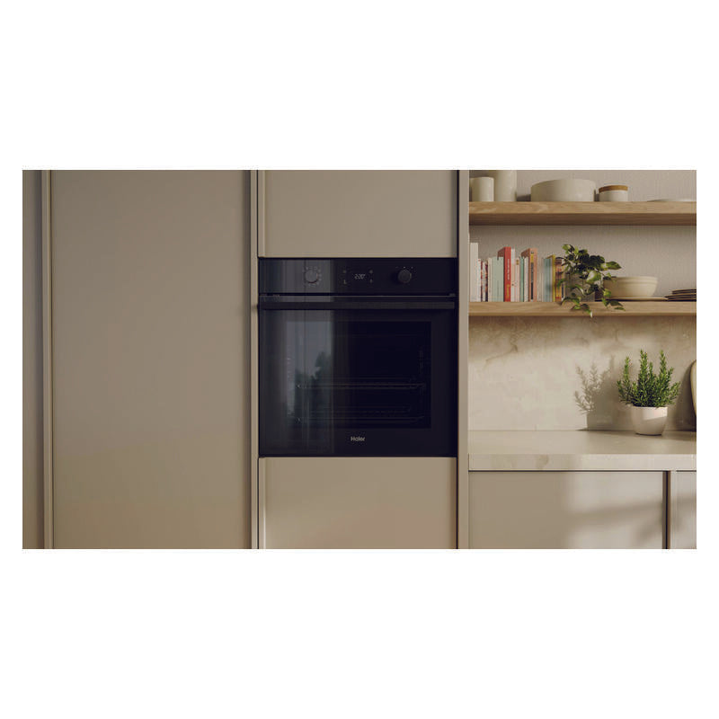 Haier 60cm 500 Series Built In Oven Air Fry Steam Assist - Black