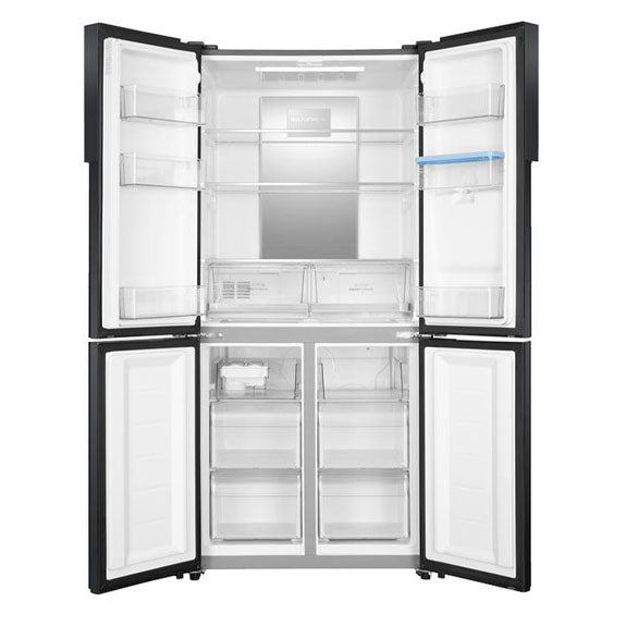 Haier 463L Quad Door Fridge Freezer with Water Dispenser - Black (500 Series)