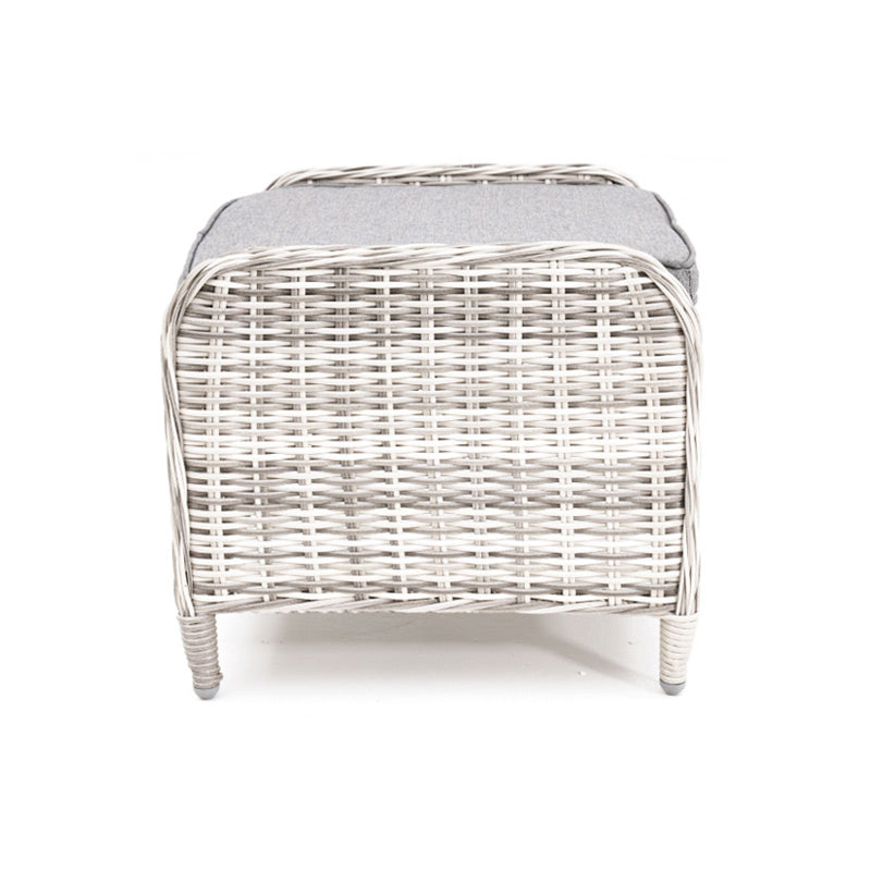 Hawaii Outdoor Ottoman - Zen White/Grey