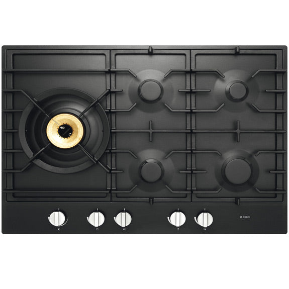ASKO 75cm 5 Burner Gas Cooktop - Anthracite