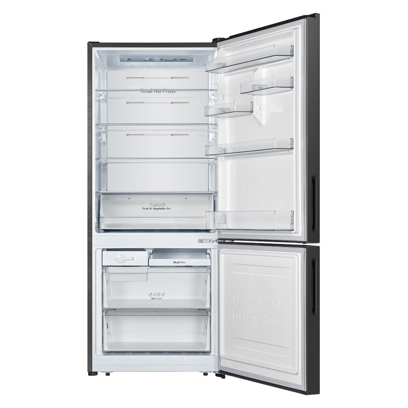 Hisense 417L PureFlat Bottom Mount Fridge - Black