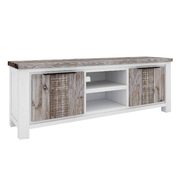 Homestead 1760mm Timber Entertainment Unit - White/Wood