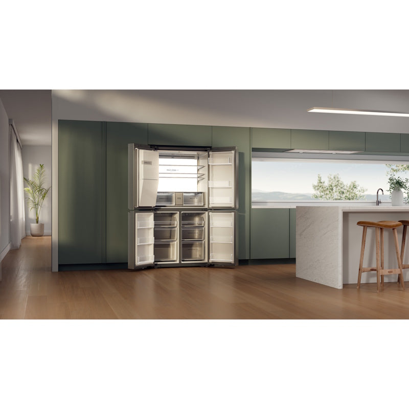 Haier 601L Quad Door Refrigerator Plumbed Ice & water