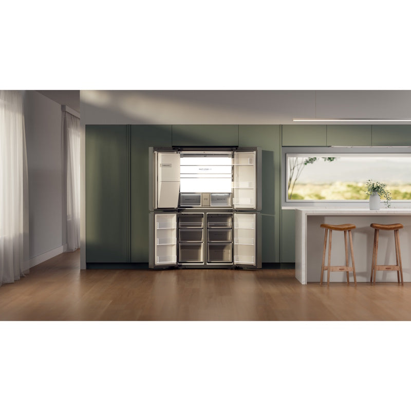 Haier 601L Quad Door Refrigerator Plumbed Ice & water