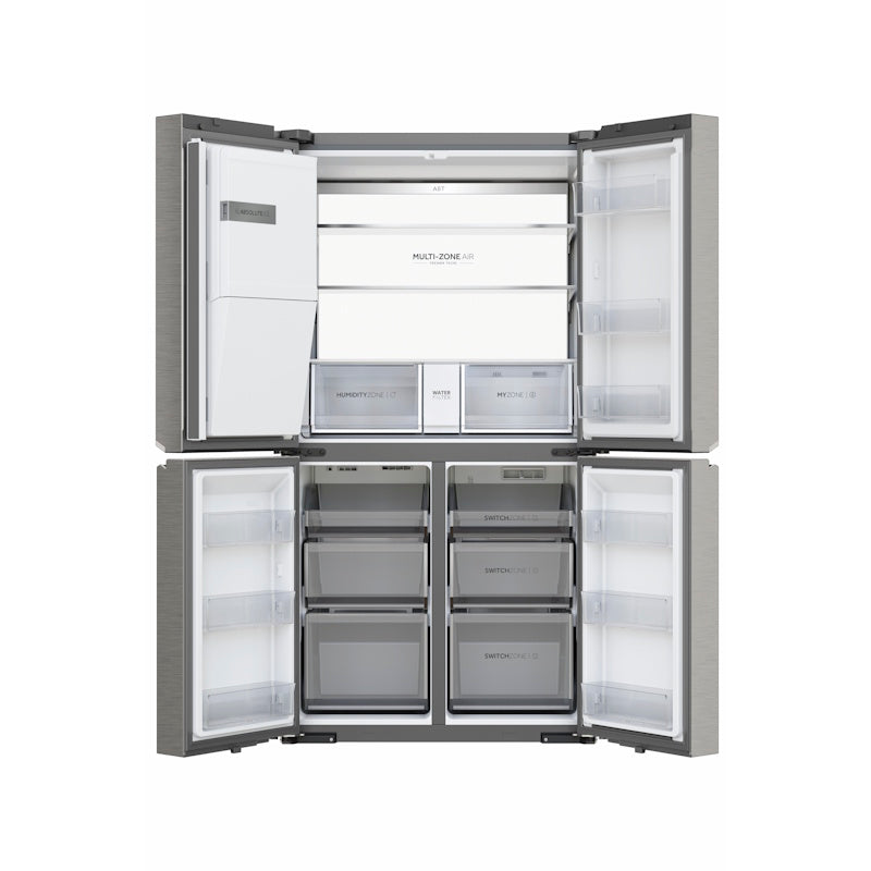 Haier 601L Quad Door Refrigerator Plumbed Ice & water