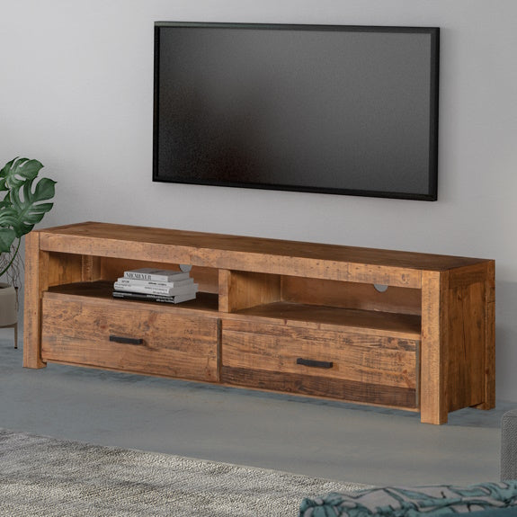 Hugo 1800mm Timber Entertainment Unit - Rustic Pine