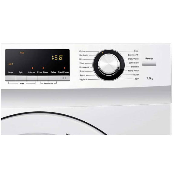 Haier 7.5kg Front Load Washer - White