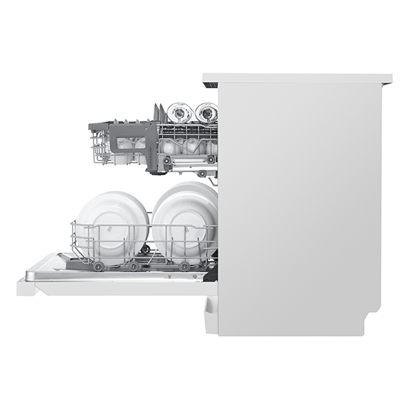 LG 60cm QuadWash Freestanding Dishwasher - White