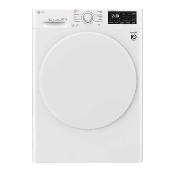 LG 8kg Heat Pump Clothes Dryer - White