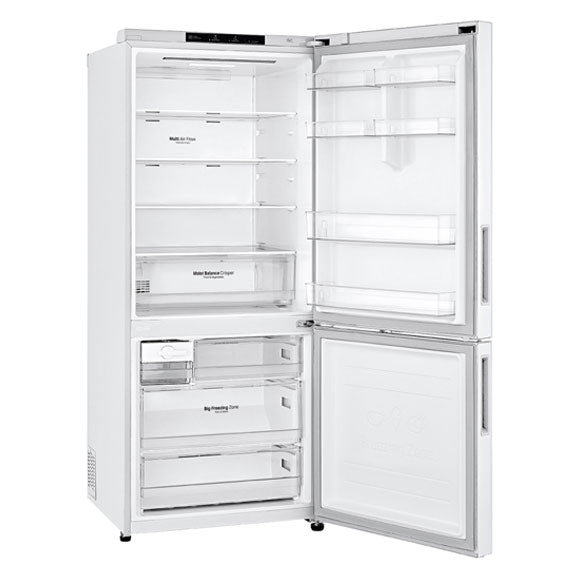 LG 420 Litre Bottom Mount Refrigerator - White