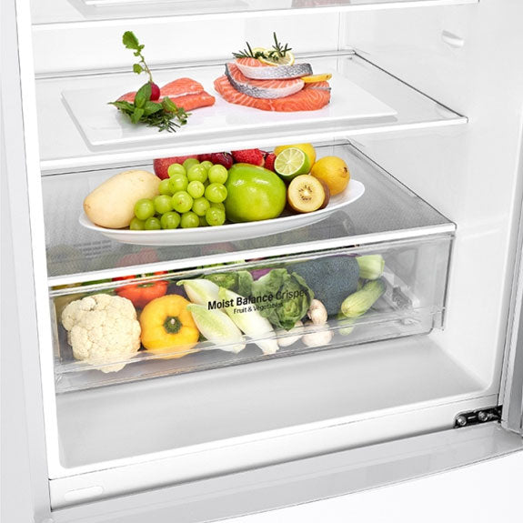 LG 420 Litre Bottom Mount Refrigerator - White
