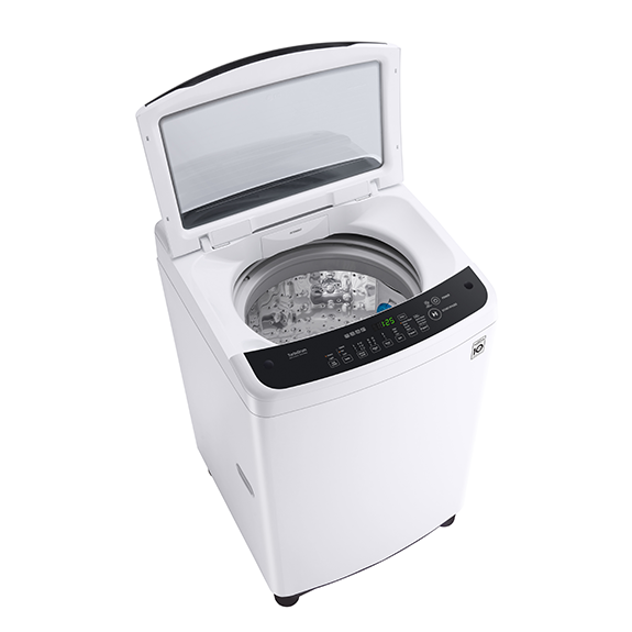 LG 6.5kg Top Load Washer - White/Black Trim