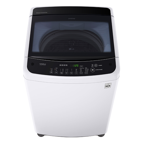 LG 6.5kg Top Load Washer - White/Black Trim