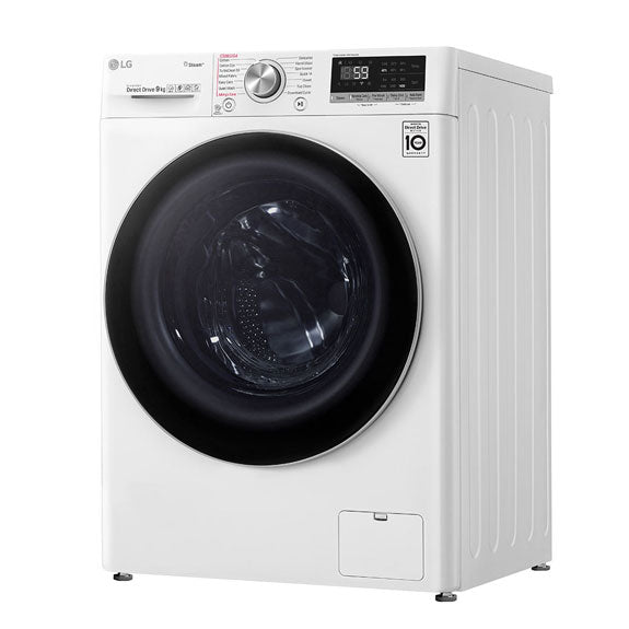 LG 9kg Front Load Washer - White