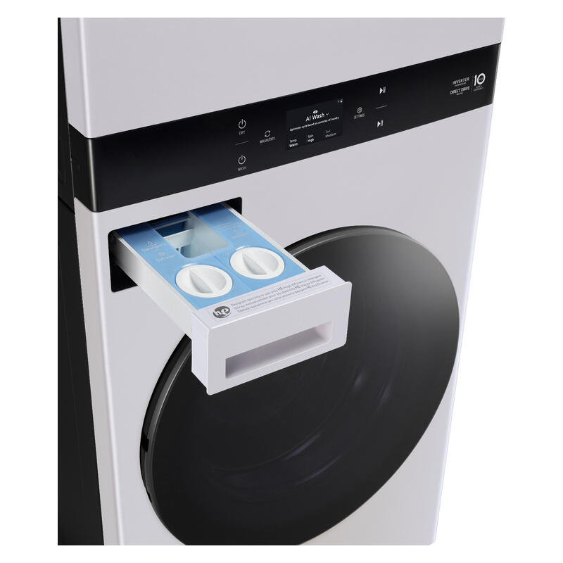 LG 19kg/10kg Washtower All-In-One Stacked Washer Dryer Combo - Matte Grey