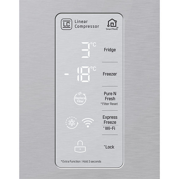 LG 530 Litre French Door Refrigerator - Stainless Steel