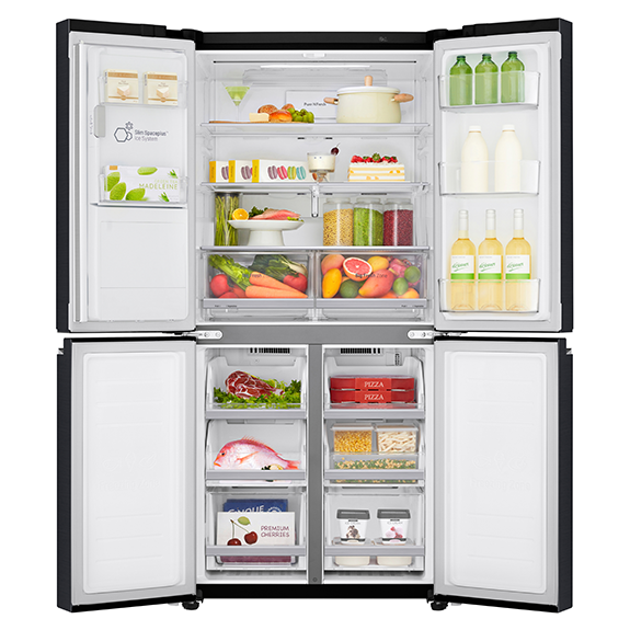 LG 506 Litre Slim French Door Refrigerator - Matte Black