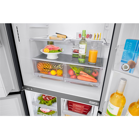 LG 506 Litre Slim French Door Refrigerator - Matte Black