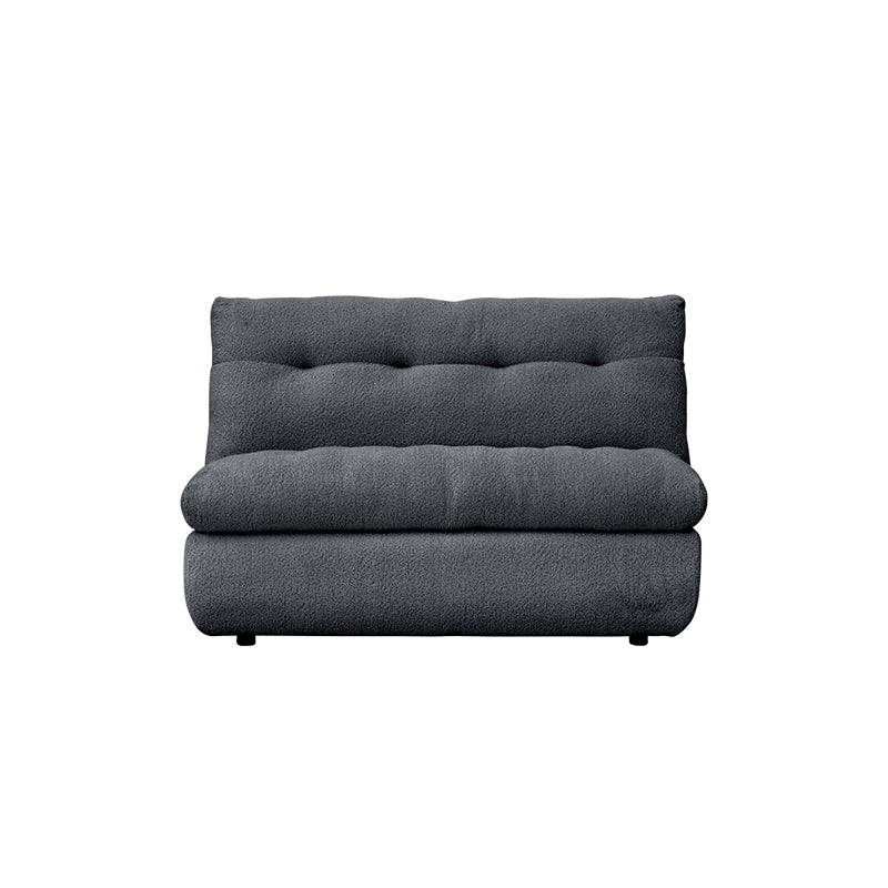 Meka 2 Seater Armless Modular Fabric Sofa - Charcoal