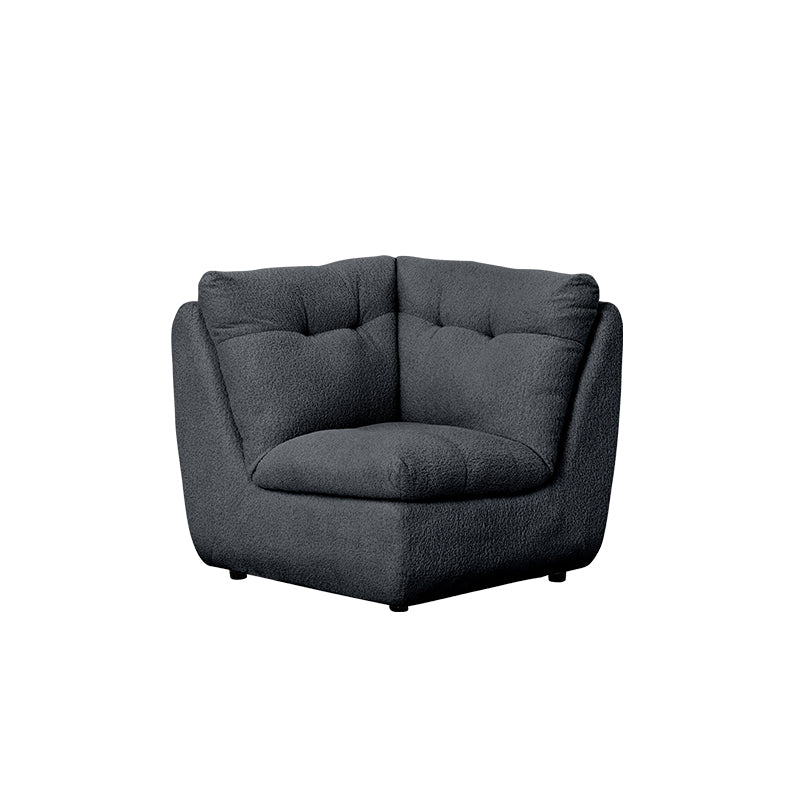 Meka Fabric Modular Corner Piece - Charcoal