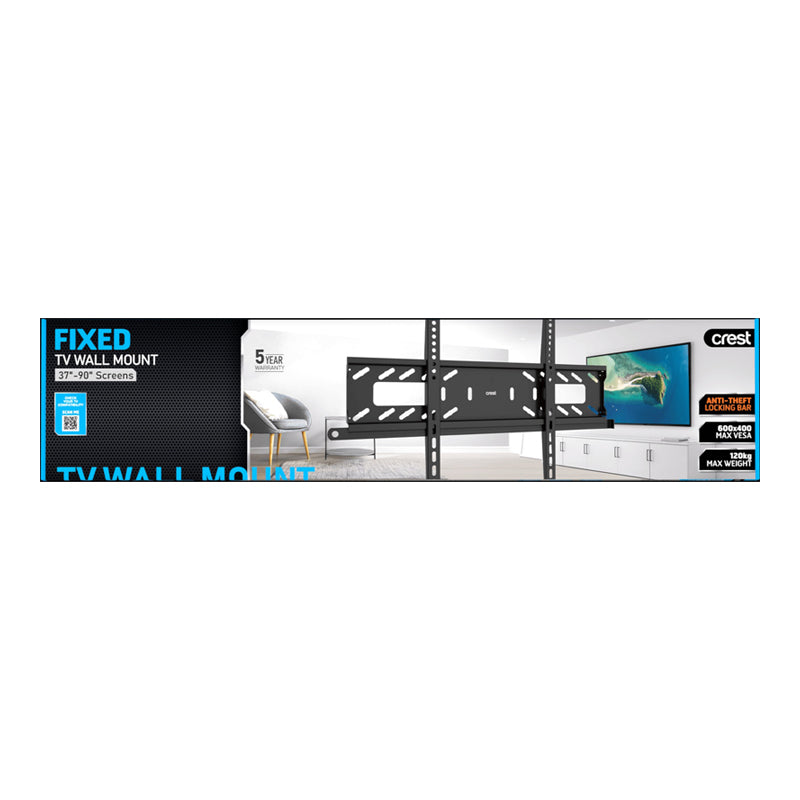 CREST FIXED LOCKABLE TV MOUNT 600X400 37 - 80