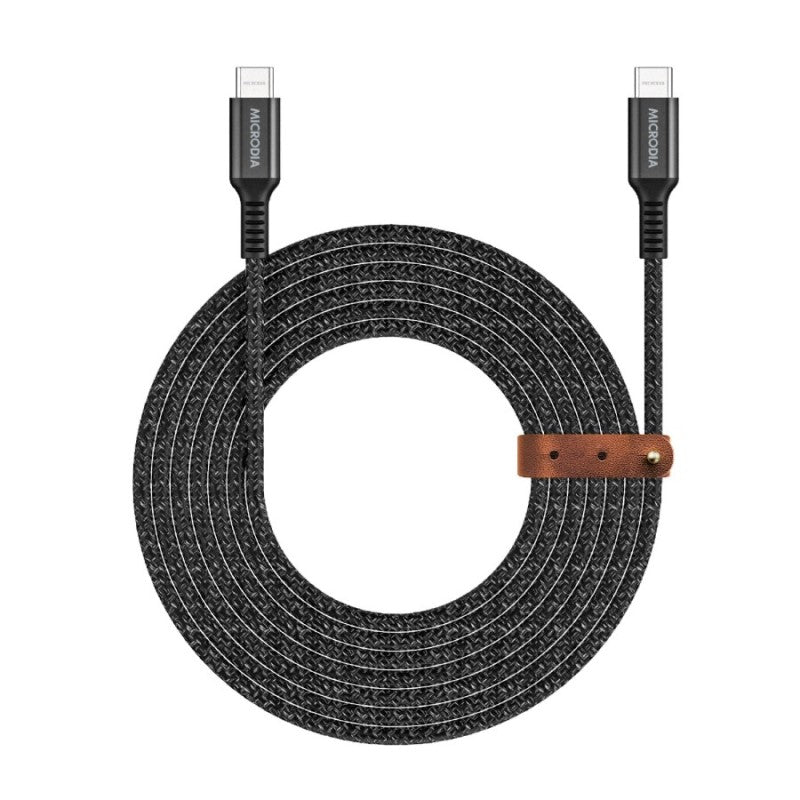 Microdia 2.6m ExeCable Tweed PD100W USB-C to USB-C Cable - Charcoal