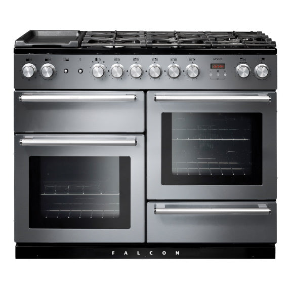 Falcon Nexus 110cm 5 Burner Dual Fual Cooker - Stainless Steel & Chrome