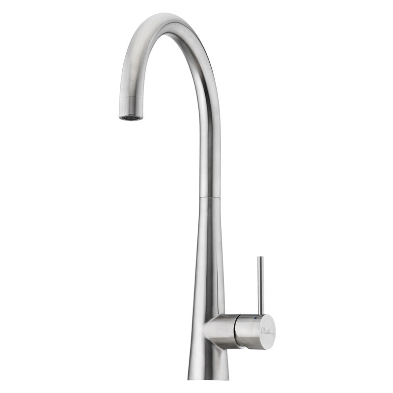 Oliveri Goos Neck Mixer Lead Free - Stainless Steel