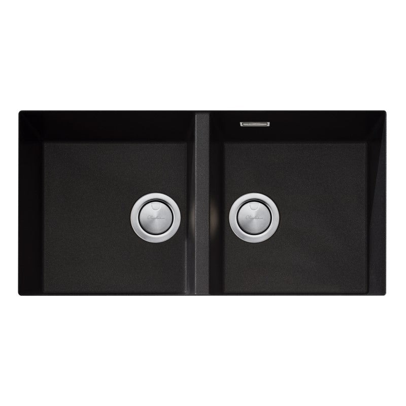 OLIVERI BLACK DOUBLE BOWL UNDERMOUNT SINK