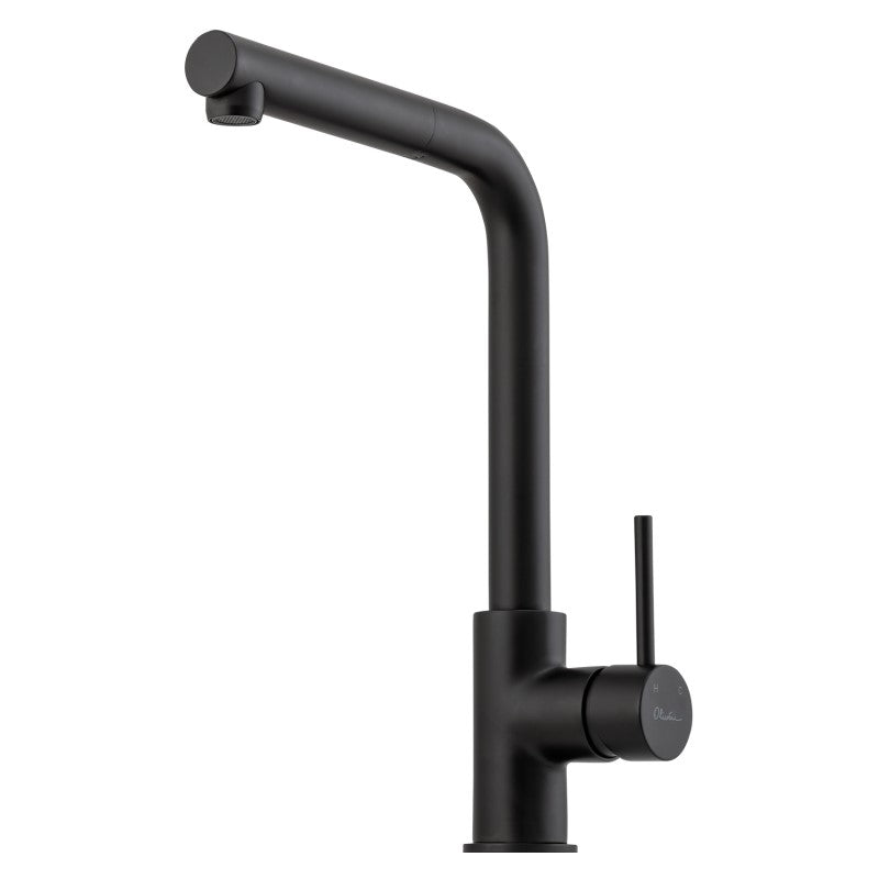Oliveri Venice Pullout Right Angle Mixer - Matte Black