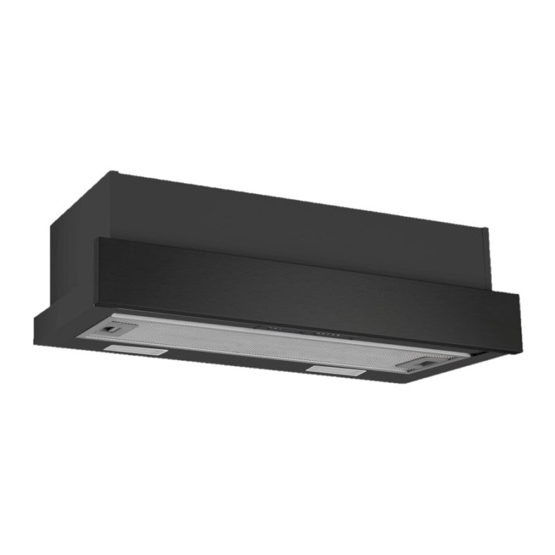 Omega 60cm Slide-out Rangehood - Black