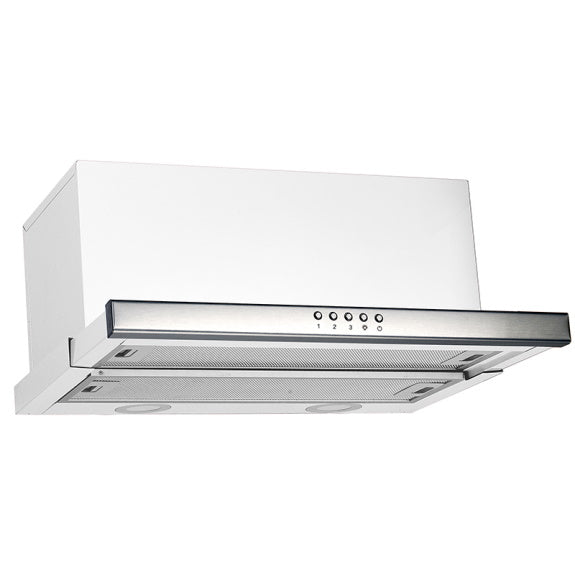 OMEGA SLIDEOUT RANGEHOOD WHITE WITH SS PANEL 60cm