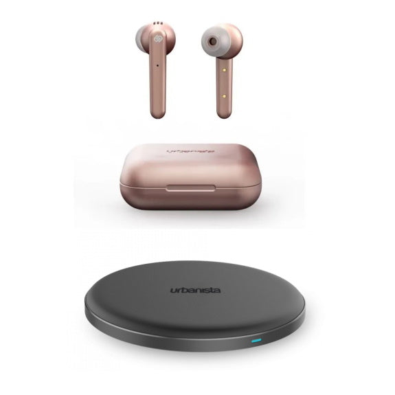 Urbanista Paris + Lyon Charger and Headphones Bundle - Rose Gold