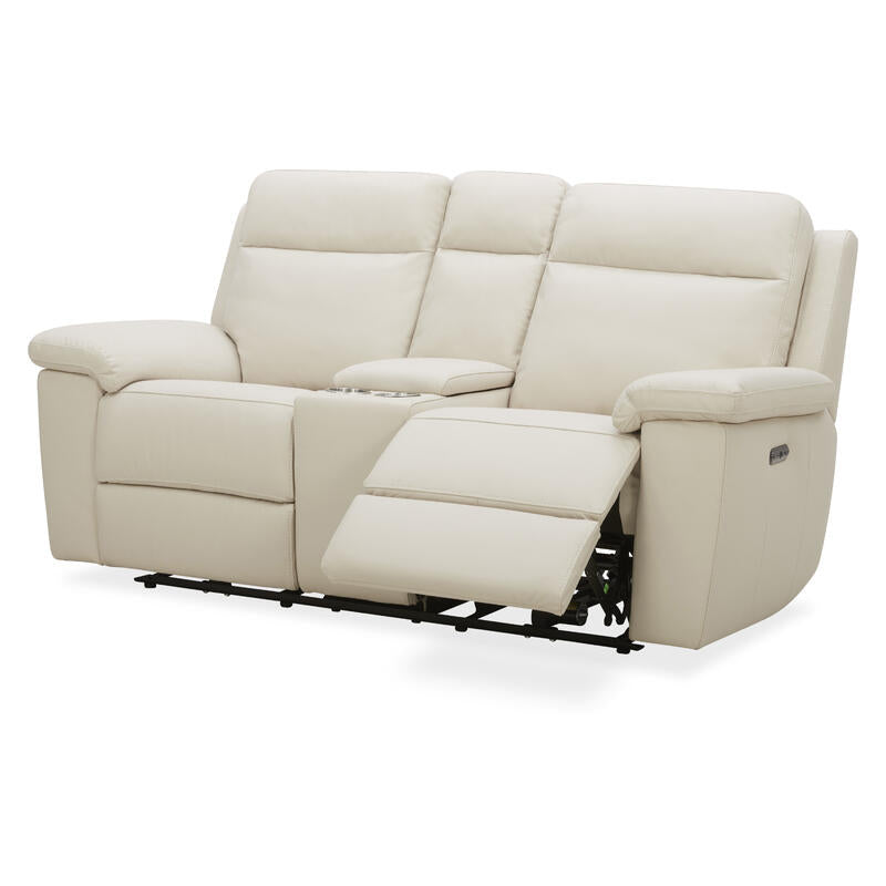 Potenza 2 Seater Electric Recliner Leather Sofa - Taupe