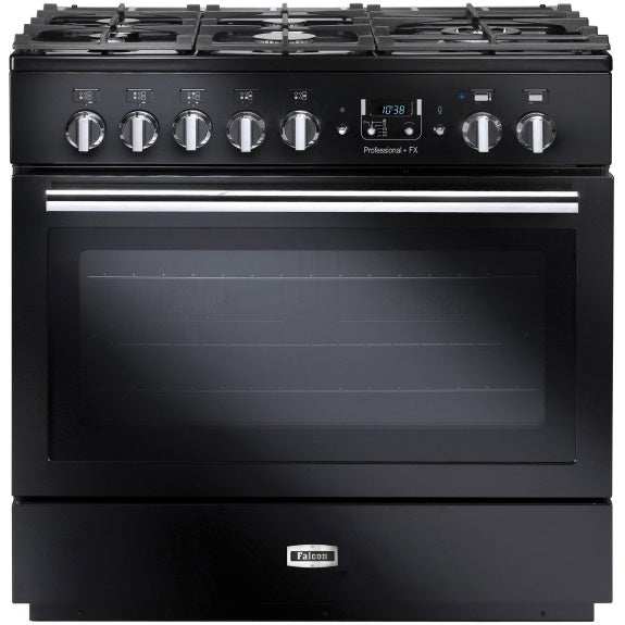 Falcon Professional FX 90cm Dual Fuel Cooker - Black & Chrome