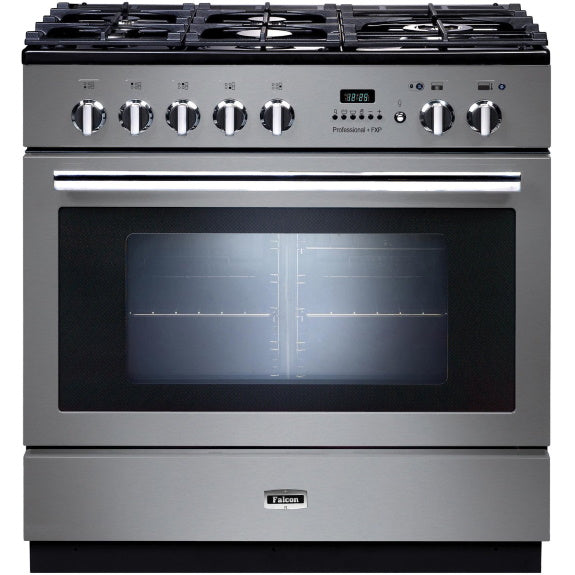Falcon 90cm Dual Fuel Professonal FX Cooker - Stainless Steel & Chrome