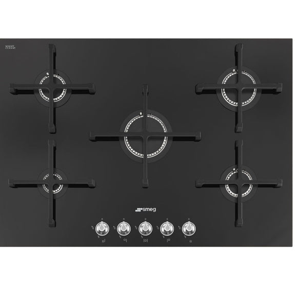 Smeg 72cm Linea 5 Burner Gas Ceramic Cooktop